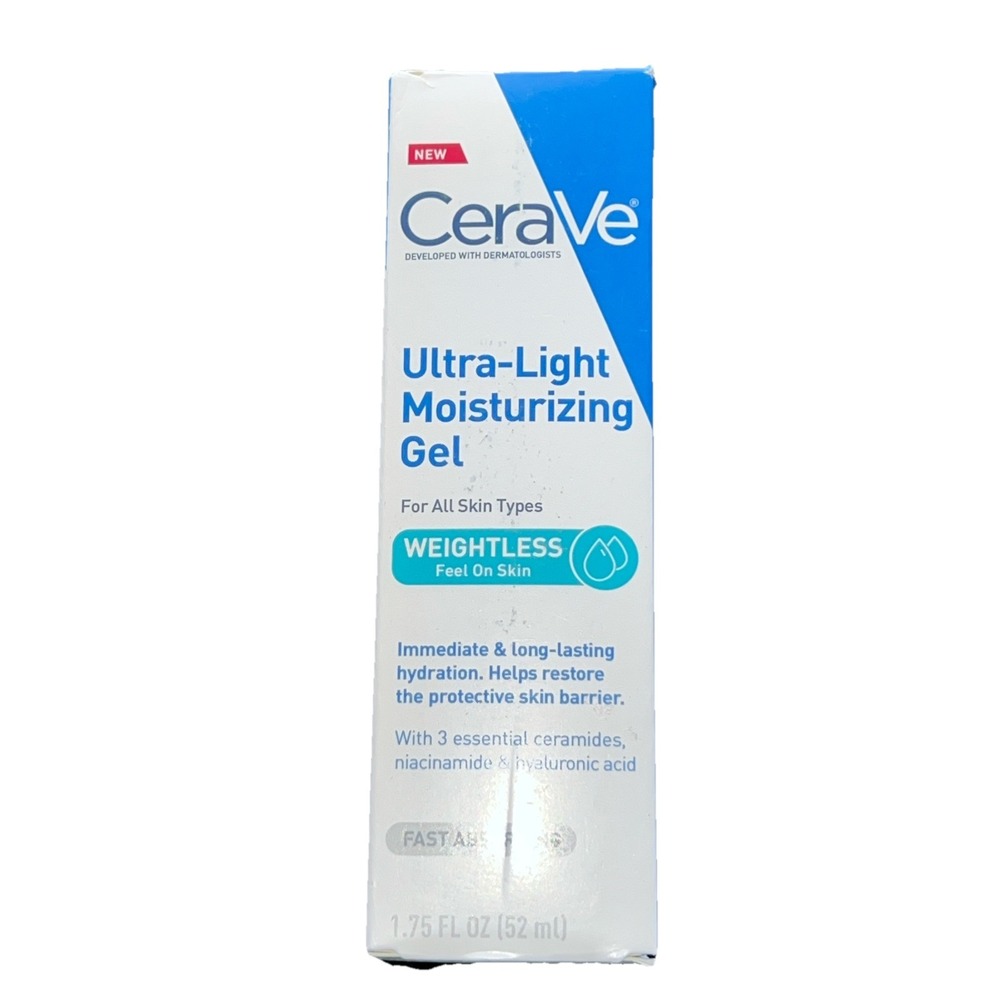 CeraVe Ultra Light Facial Moisturizing Gel 1.75 oz NIB Weightless Fast Absorbing